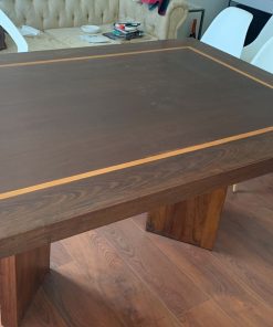 Mesa comedor roble con marquetería
