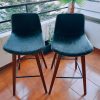 Sillas bar MDesign cuerina café oscuro