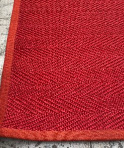 Alfombra Pasillo Roja Fibra Natural