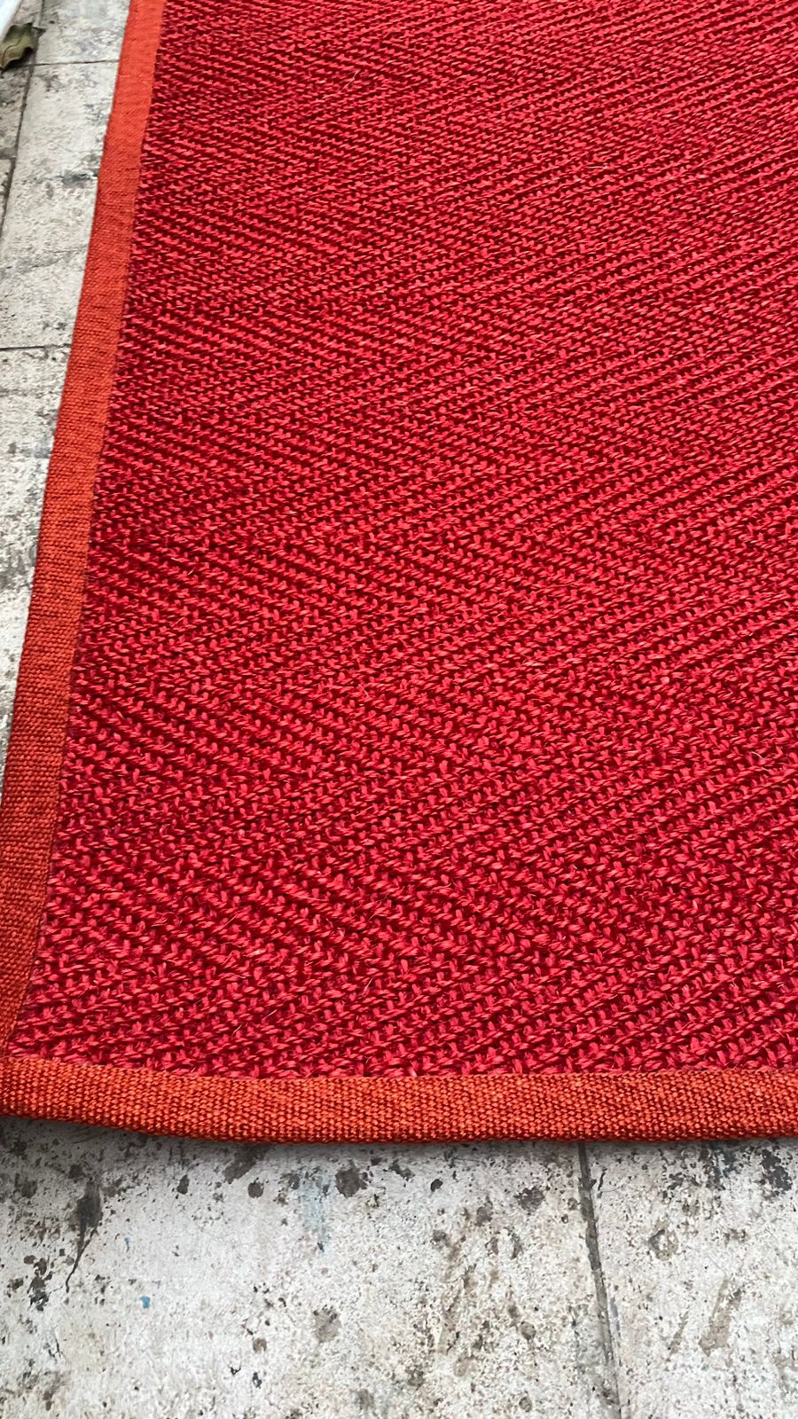 Alfombra Pasillo Roja Fibra Natural