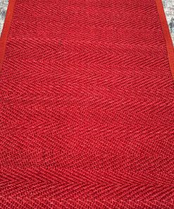 Alfombra Pasillo Roja Fibra Natural
