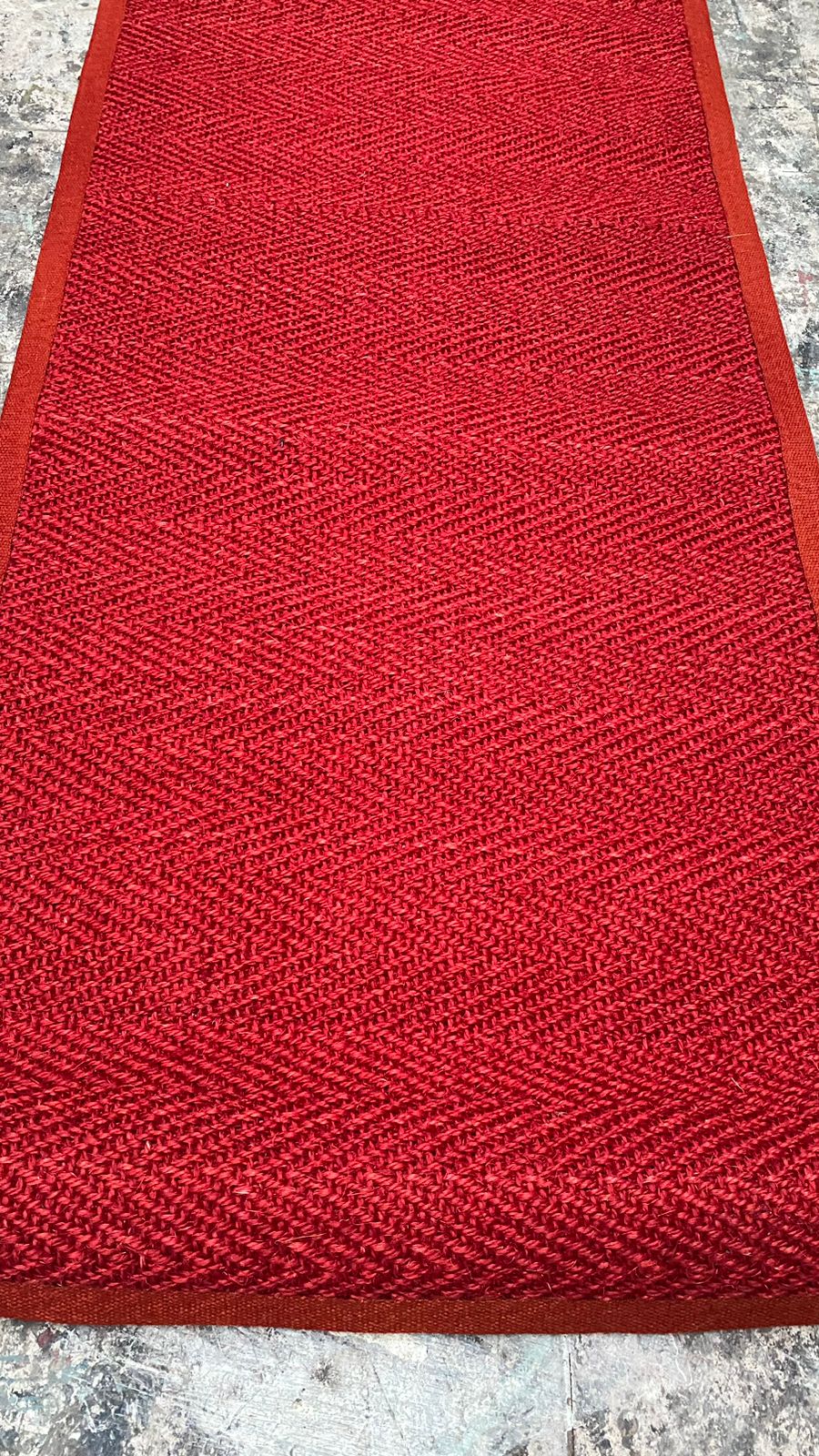 Alfombra Pasillo Roja Fibra Natural