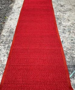Alfombra Pasillo Roja Fibra Natural