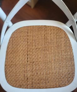 Silla Crossback Rattan Blanco