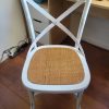 Silla Crossback Rattan Blanco
