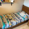 Cama Cuna Cuja Madera Maciza, Incluye Cómoda y Velador