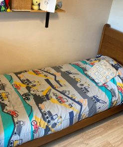 Cama Cuna Cuja Madera Maciza, Incluye Cómoda y Velador
