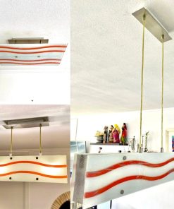 Juego de Lámparas de vidrio marca Eglo.