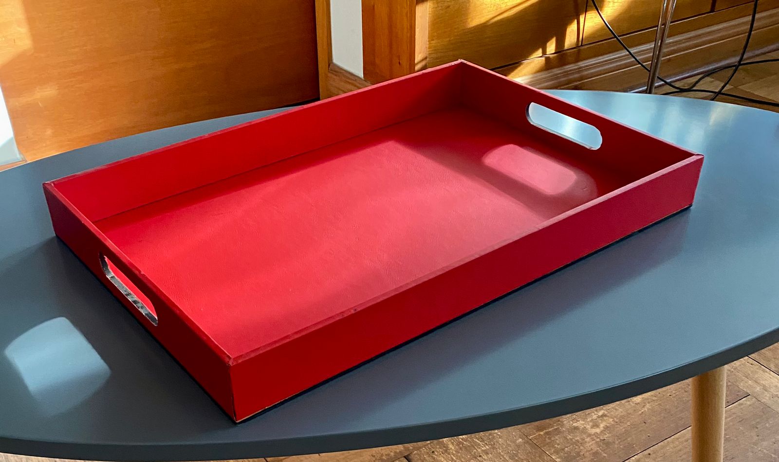Bandeja cuerina roja - Imagen 3