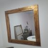 Espejo marco madera Raulí pintado dorado envejecido