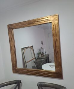 Espejo marco madera Raulí pintado dorado envejecido