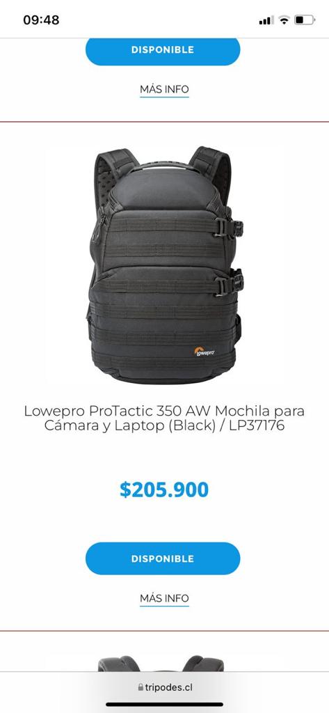Mochila para cámara y laptop Lowepro ProTactic 350 AW - Imagen 5