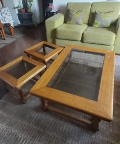 Mesa de centro + 2 mesas laterales