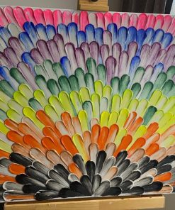 Cuadro con relieve en pasta sobre tela