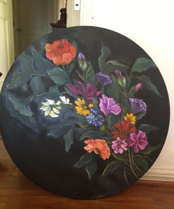 Cuadro circular pintura al óleo