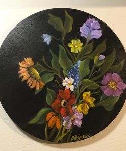 Cuadro circular pintura al óleo