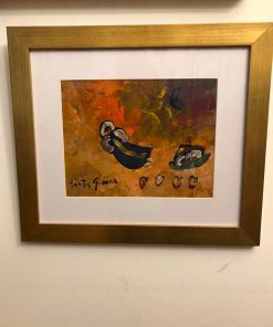 Cuadro original Santos Guerra enmarcado