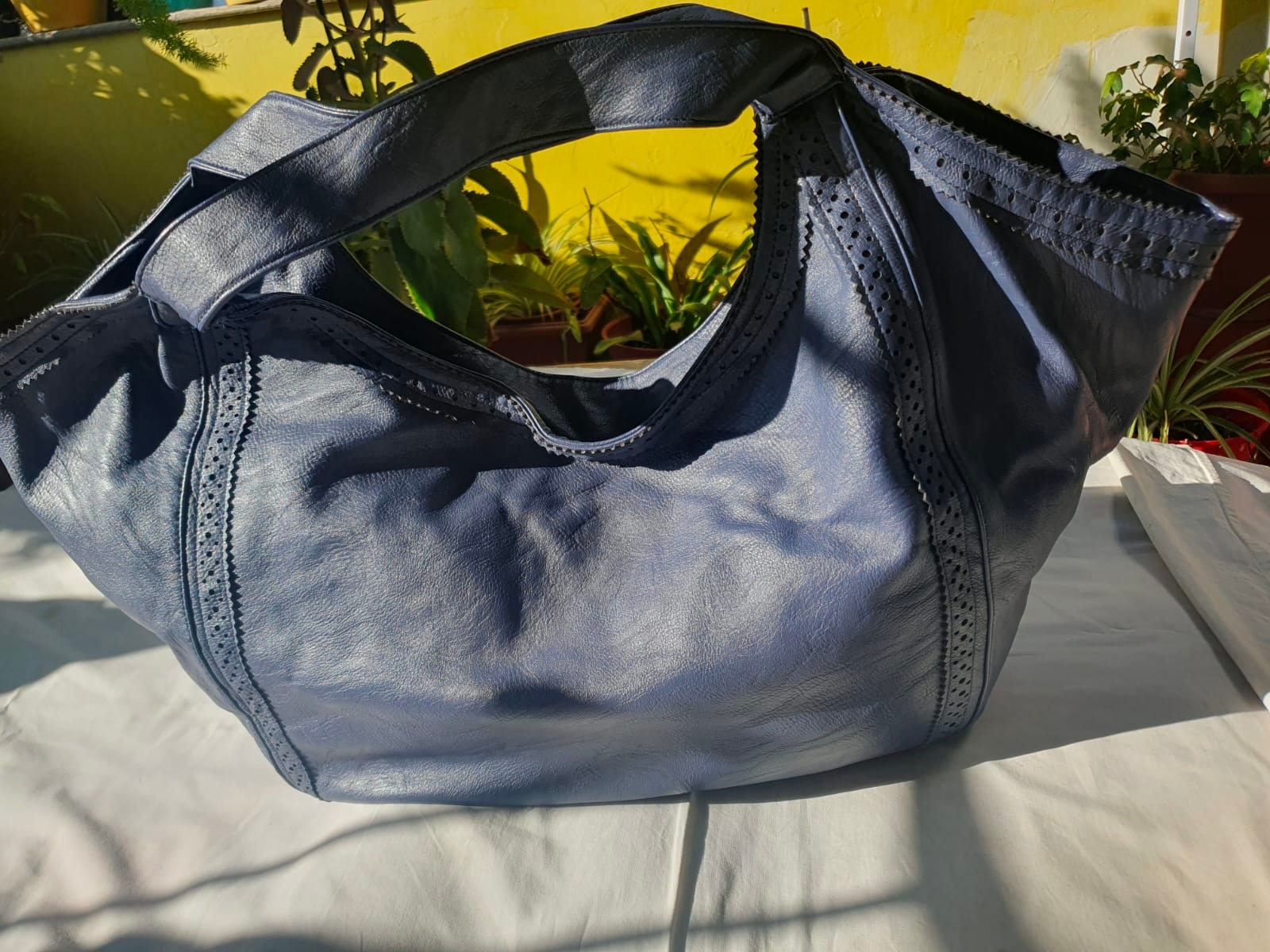 Cartera Marquis cuero legítimo color azul