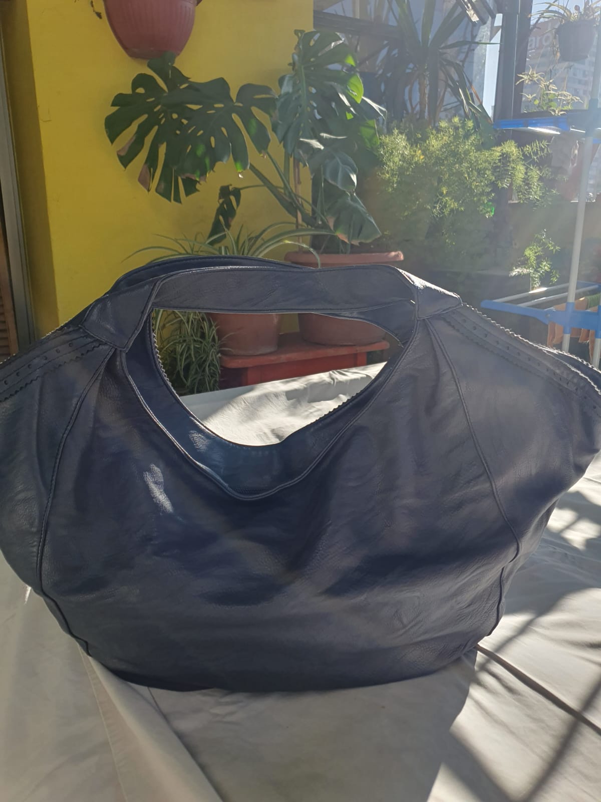 Cartera Marquis cuero legítimo color azul - Imagen 3
