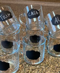Tazas con pizarra
