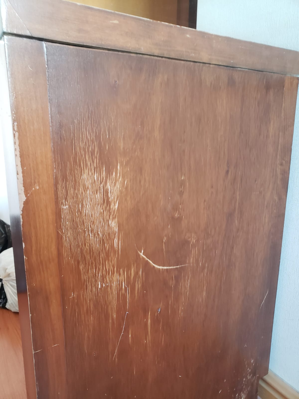 Escritorio enchape madera y cubierta de vidrio - Imagen 5