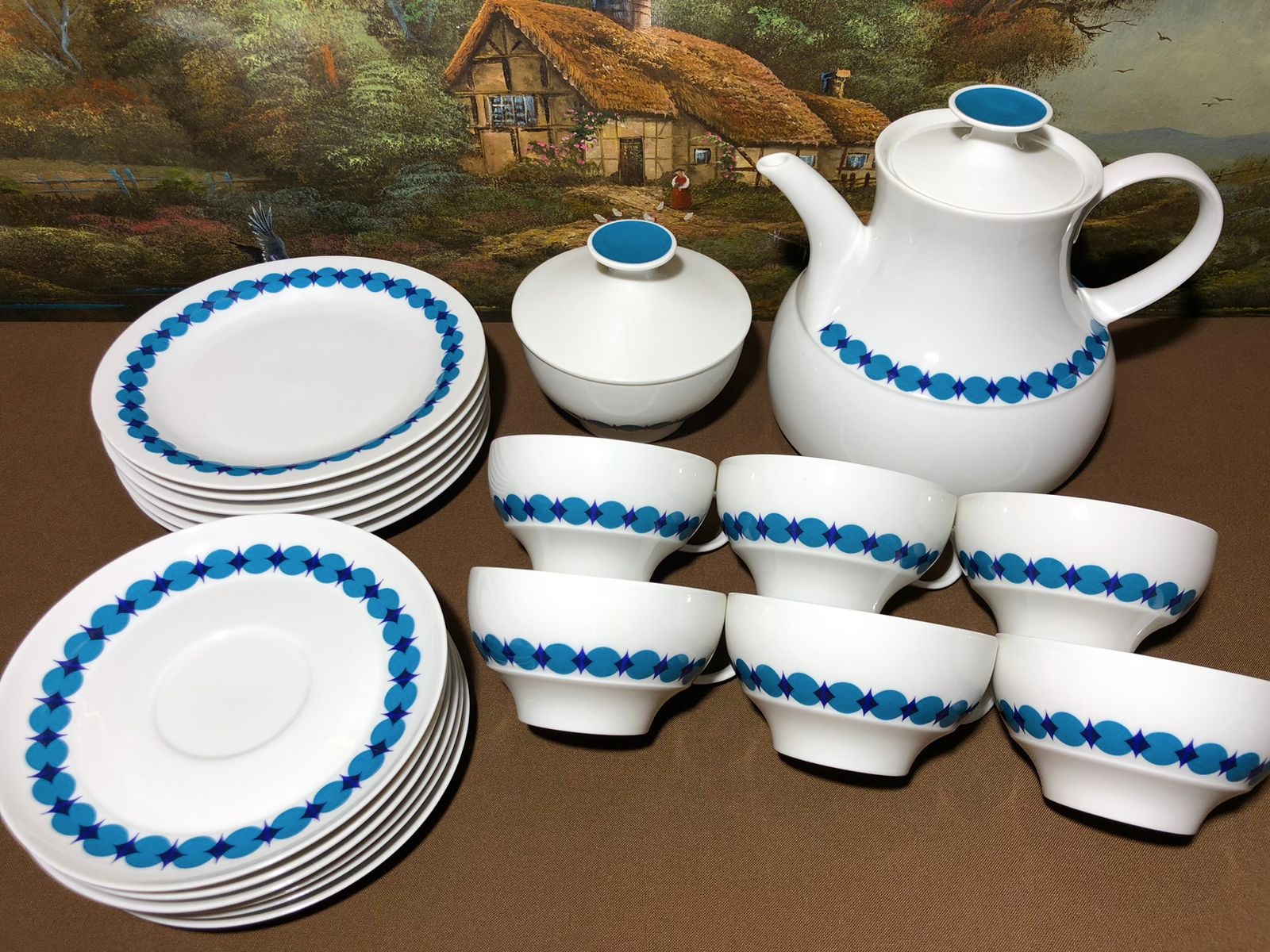 Juego de té Circle Blue Porcelana Thomas