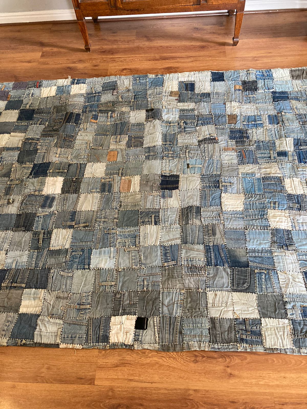 Alfombra Bazhars Jain Denim Patch - Imagen 4