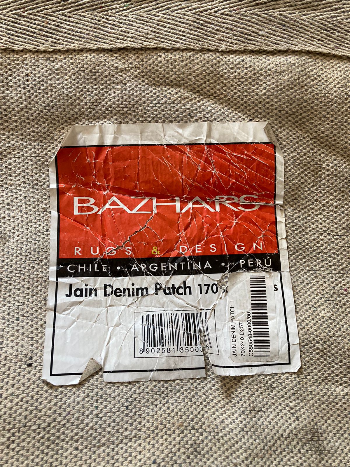 Alfombra Bazhars Jain Denim Patch - Imagen 6