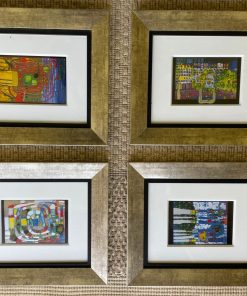 Cuadro litografía digital con aplicaciones de folias metálicas y esmaltes