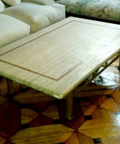 Mesa de centro y laterales de mármol y fierro