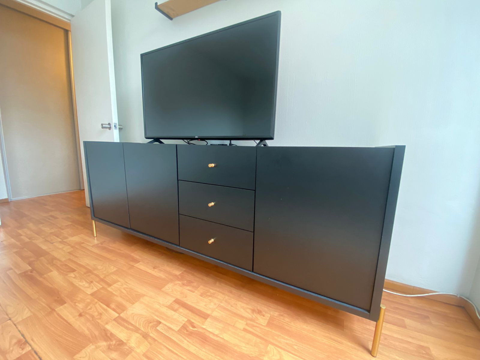 Mueble buffet negro MDF - Imagen 2