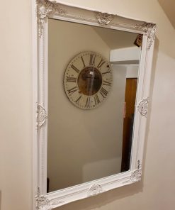 Espejo provenzal marco resina blanco