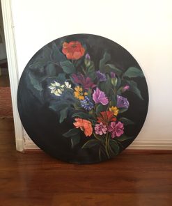 Cuadro circular pintura al óleo