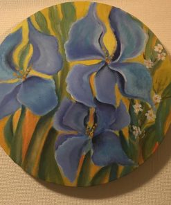 Cuadro circular pintura al óleo