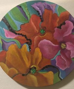 Cuadro circular pintura al óleo