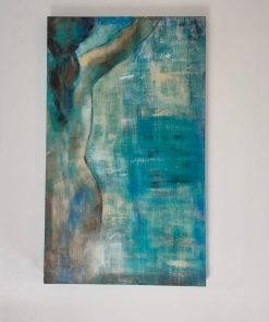 Cuadro abstracto cuerpo de espalda