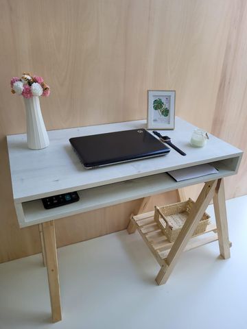 Escritorio de melamina y madera - Imagen 3