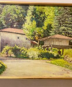 Óleo sobre tela en marco dorado
