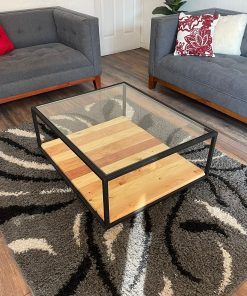 Mesas de centro cubierta de pino, pino oregón y roble