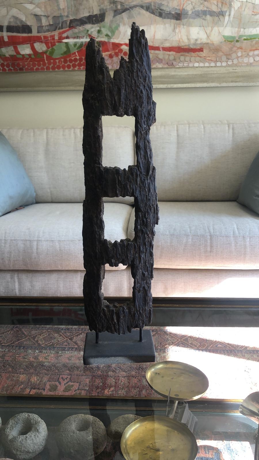 Escultura de ziña simil tronco madera