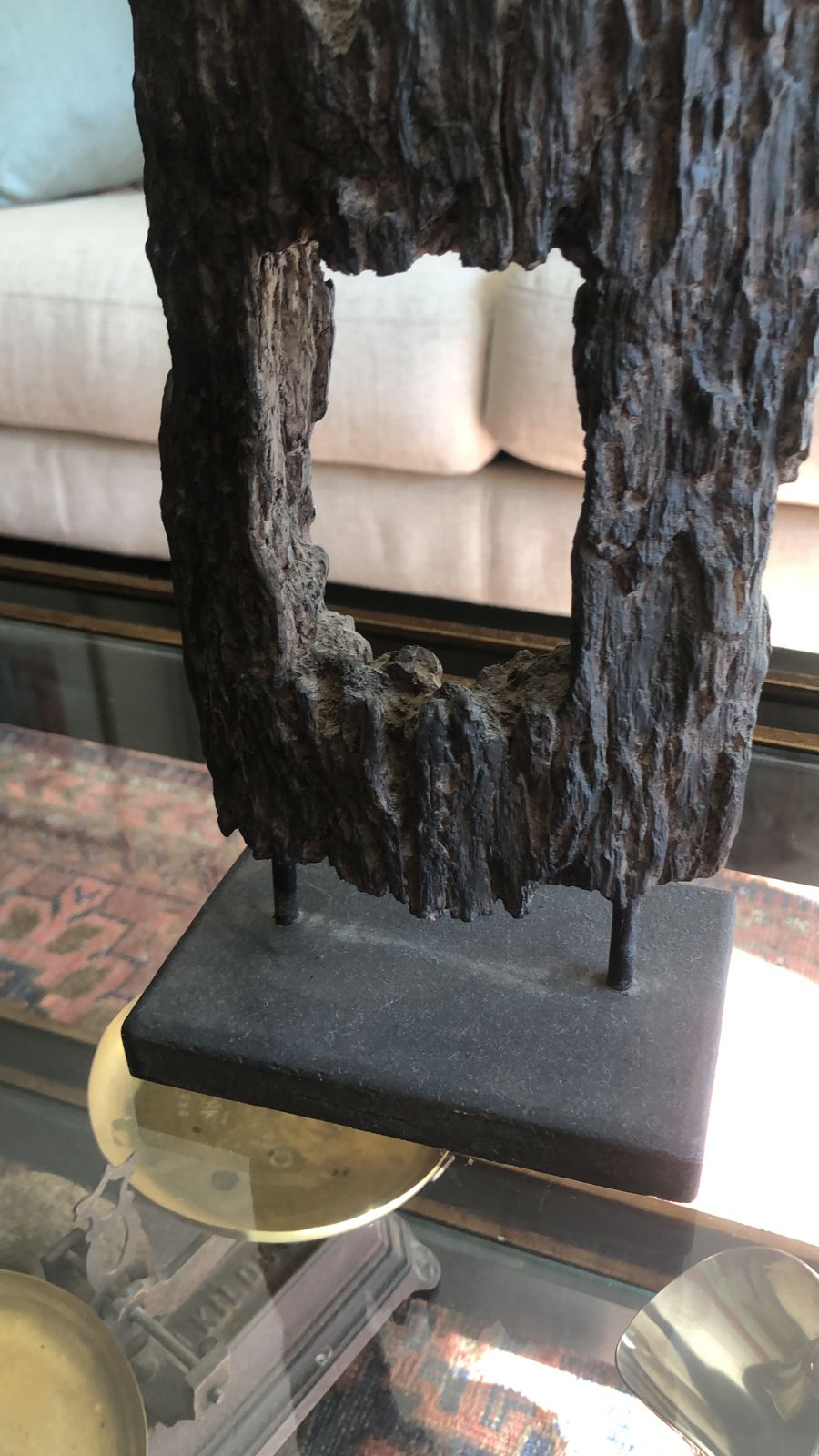 Escultura de ziña simil tronco madera - Imagen 3