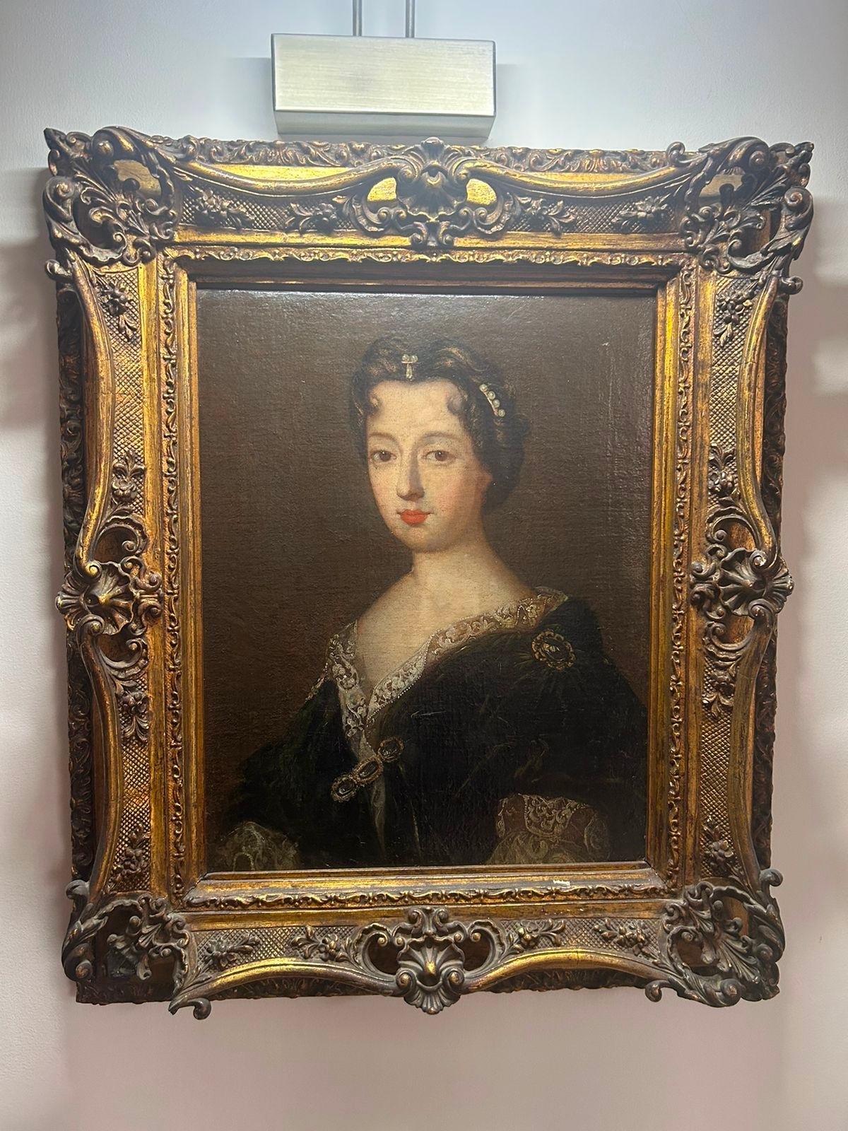 Retrato francés óleo sobre tela