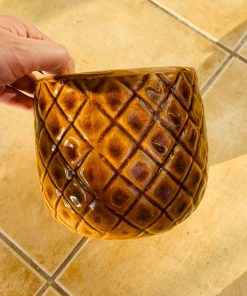 Macetero cerámica café