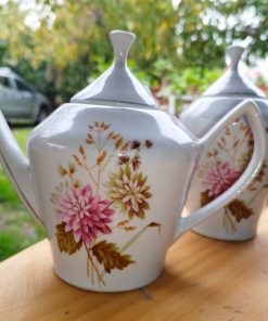 Tetera y cafetera + tapa extra Porcelana Pozzani