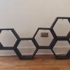 Repisa negra madera 5 módulos