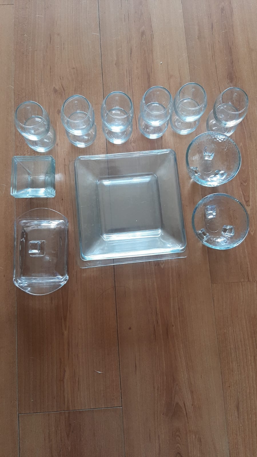 Pack vasos y platos de vidrio 16 piezas - Imagen 6