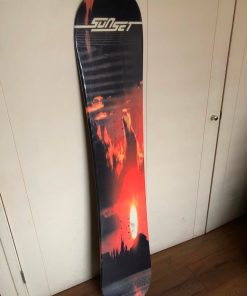 Tabla snowboard Sunset naranjo con negro