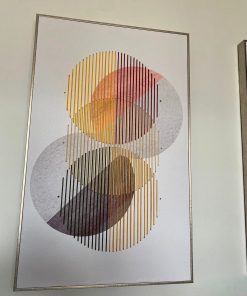 Canva en relieve marco plateado