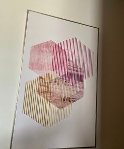 Canva en relieve marco plateado