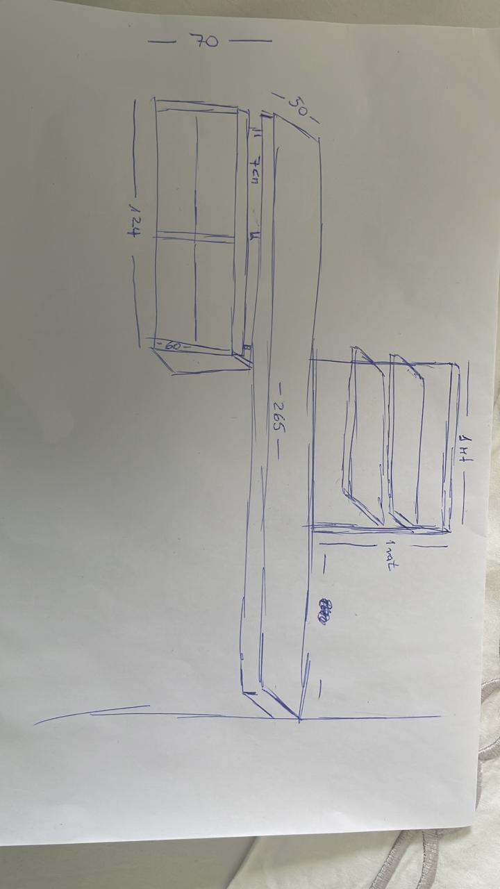 Escritorio melamina blanco - Imagen 2